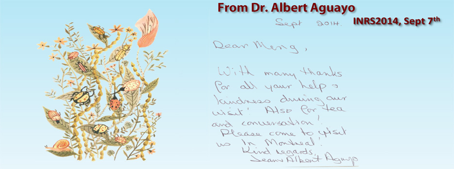 Signature from Dr. Albert Aguayo